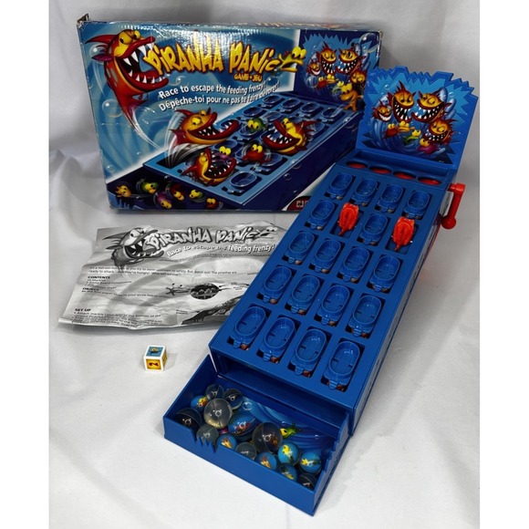 Mattel Other - 🐠Piranha panic game Mattel 2008 Complete marble instructions fish